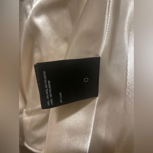 Laundry by Shelli Segal Cottonball Cream Skirted Wool Peacoat Medium size M - Picture 8 of 9